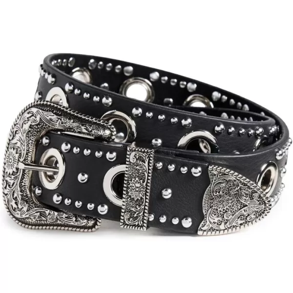 BLow The Belt Womens Frank Knox BeltBlack Silver