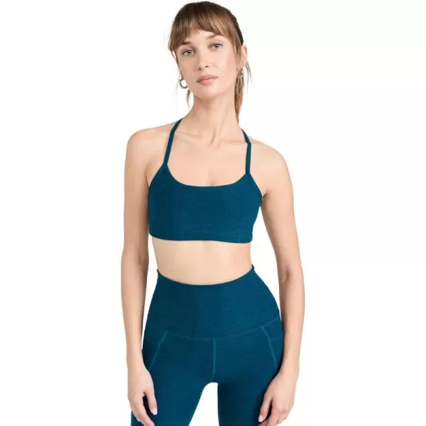 Beyond Yoga Womens Spacedye Slim Racerback BraBlue Gem Heather