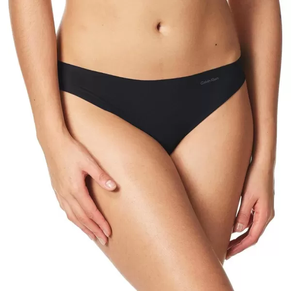 Calvin Klein Womens Invisibles Seamless Thong PantyBlack