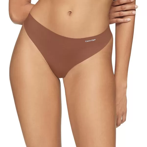 Calvin Klein Womens Invisibles Seamless Thong PantyChestnut