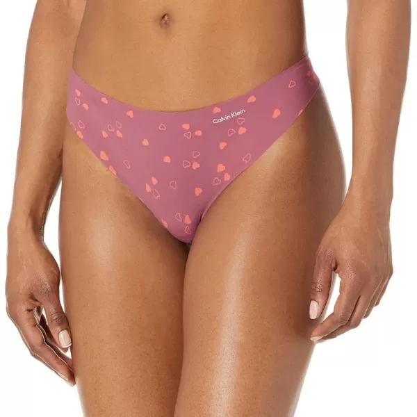 Calvin Klein Womens Invisibles Seamless Thong PantyMany Hearts