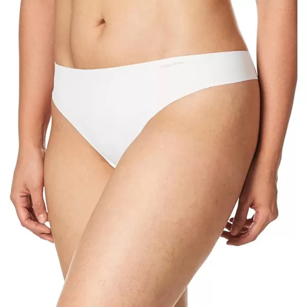 Calvin Klein Womens Invisibles Seamless Thong PantyWhite