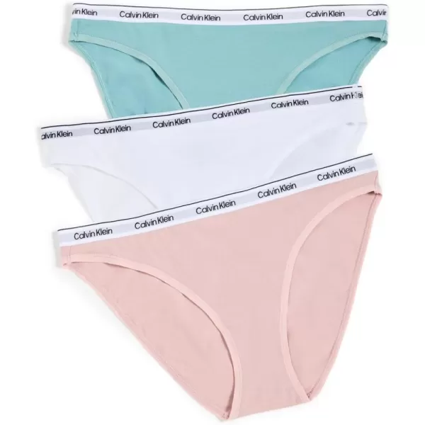 Calvin Klein underwear Womens Bikini Briefs 3 PackSubdued White Zoni Beach