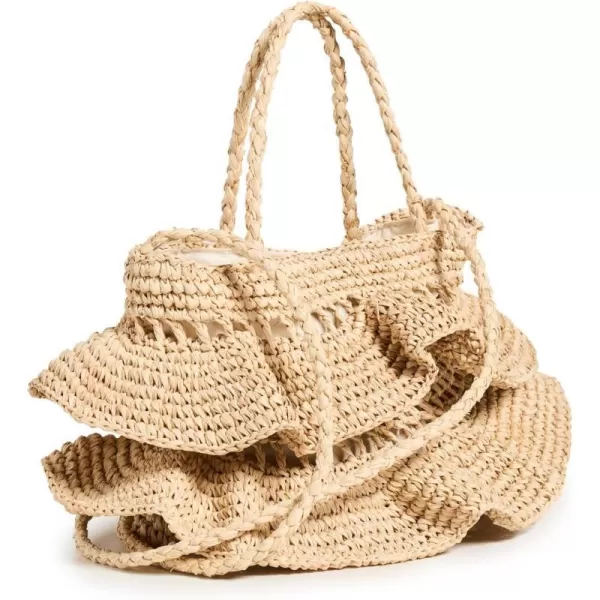 Hat Attack Womens Raffia Flounce BagNatural