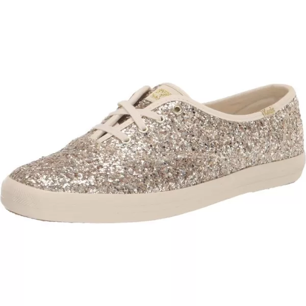 Keds Womens Champion Glitter Lace Up SneakerGold