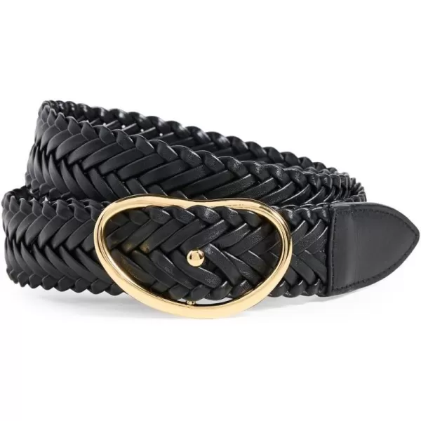 Lizzie Fortunato Womens Wide Woven Georgia BeltBlack