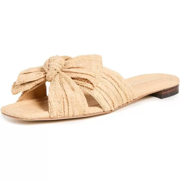 Loeffler Randall Womens Daphne Pleated Knot Flat SandalsNatural