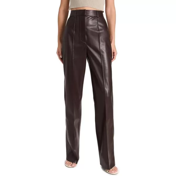 Nanushka Womens Leena Faux Leather PantsCoffee Ground