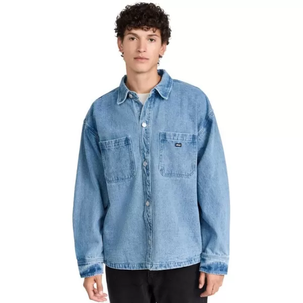 OBEY Mens Milton Shirt JacketLight Indigo