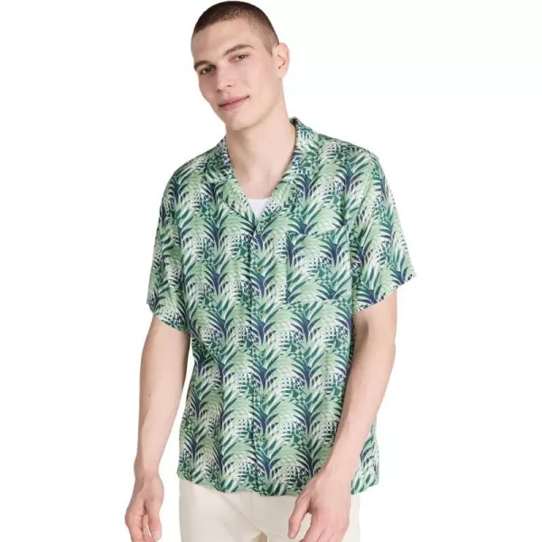 Onia Mens Viscose Convertible Camp ShirtPalm Frond Mlti