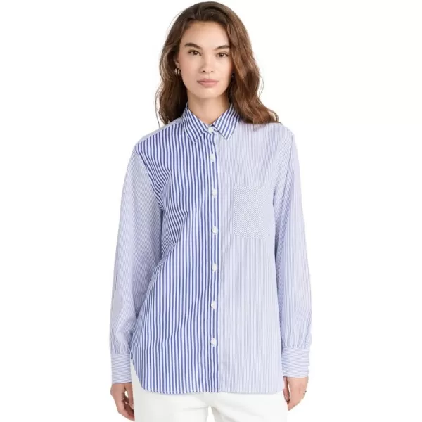 Rag amp Bone Womens Maxine Multi Stripe ShirtBlue Multi