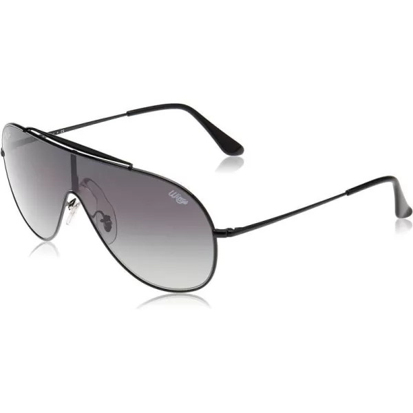 RayBan RB3597 Wings Shield SunglassesBlackGrey Gradient Dark Grey