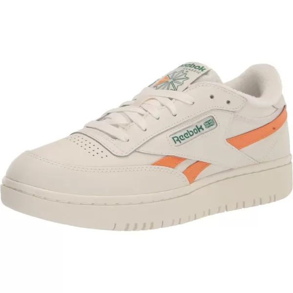 Reebok Womens Club C Geo Mid SneakerChalkGlen GreenPeach Fuzz