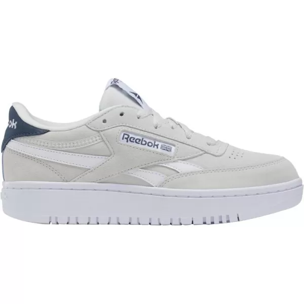 Reebok Womens Club C Geo Mid SneakerCool GreyWhiteHoops Blue