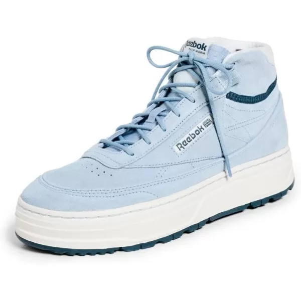 Reebok Womens Club C Geo Mid SneakerGreyChalkHoops Blue