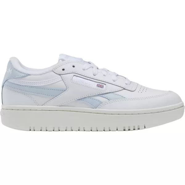 Reebok Womens Club C Geo Mid SneakerWhiteFeel Good BlueChalk