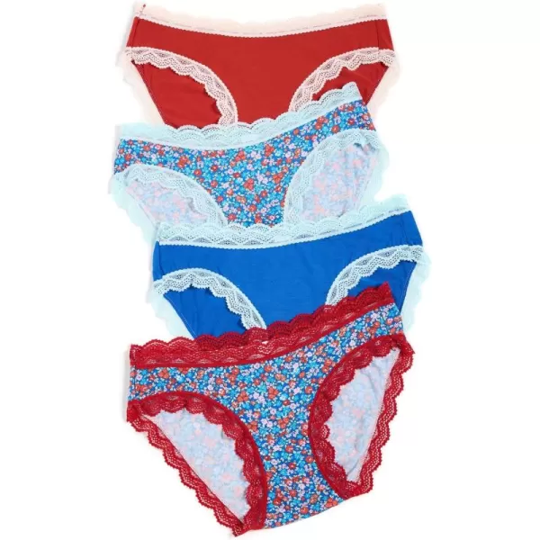 Stripe ampamp Stare Womens The Floral Meadow Knickers 4 PackMulti