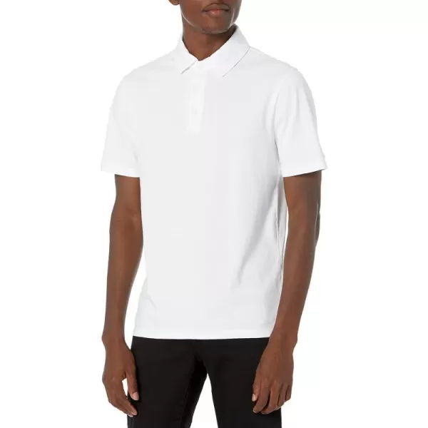 Vince Mens Garment Dye SS PoloOptic White