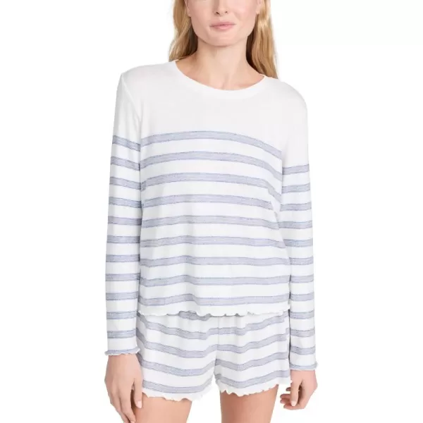 Z SUPPLY Womens Hometown Stripe Long Sleeve TopVanilla Ice