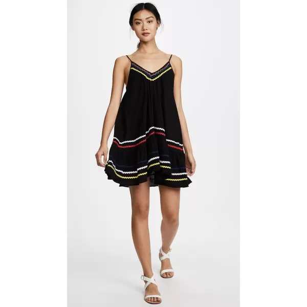 9seed Womens St Tropez Ruffle Mini DressBlack