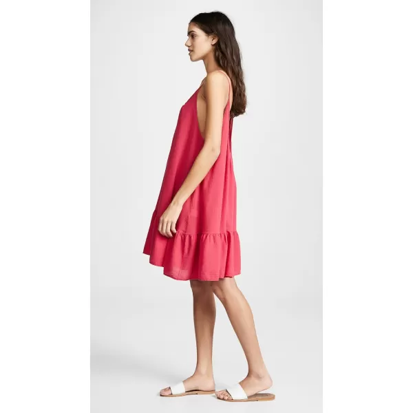 9seed Womens St Tropez Ruffle Mini DressCherry Red