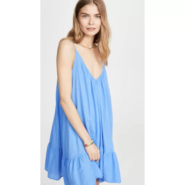 9seed Womens St Tropez Ruffle Mini DressMoroccan Blue