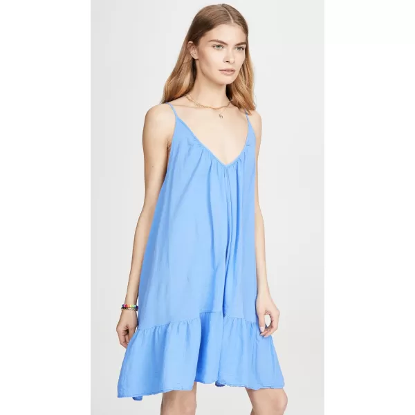 9seed Womens St Tropez Ruffle Mini DressMoroccan Blue