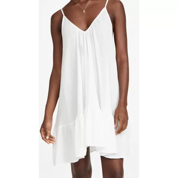 9seed Womens St Tropez Ruffle Mini DressWhite