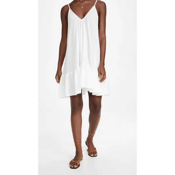 9seed Womens St Tropez Ruffle Mini DressWhite