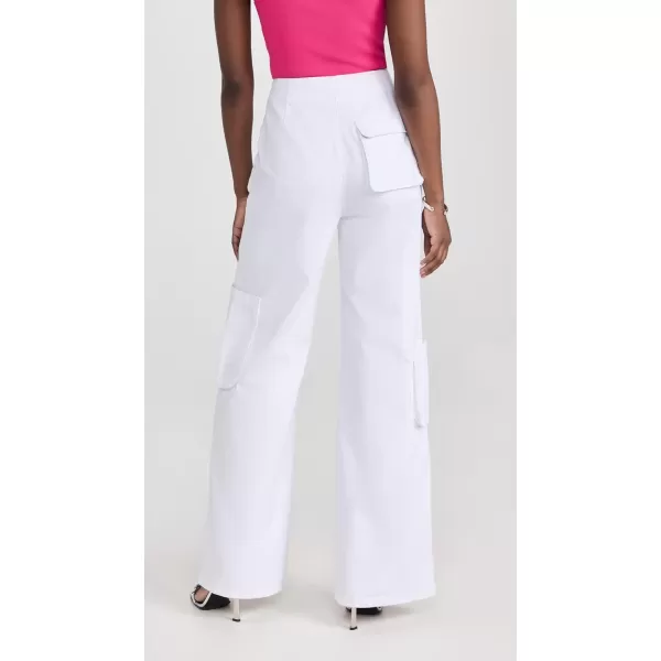 AFRM Womens Maxwell Wide Leg Cargo PantsBright White