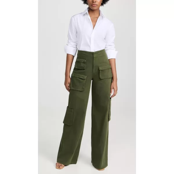 AFRM Womens Maxwell Wide Leg Cargo PantsOlive