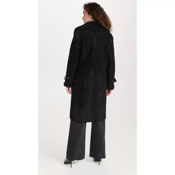 Avec Les Filles Womens Shearling CoatBlack