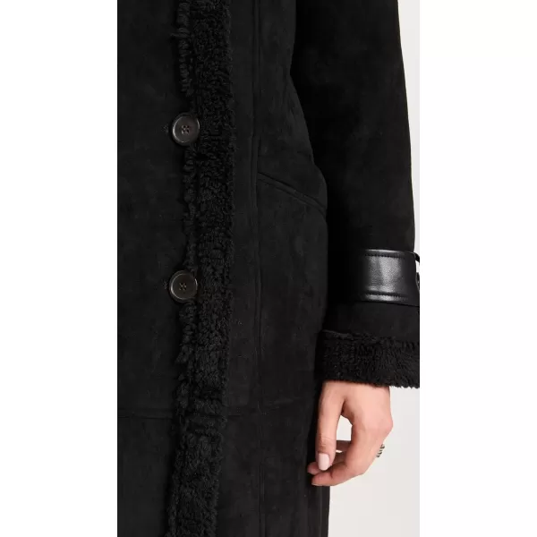 Avec Les Filles Womens Shearling CoatBlack