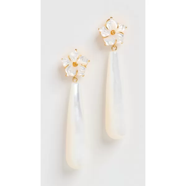 Chan Luu Womens Mother of Pearl Flower Drop EarringsWhite MOP