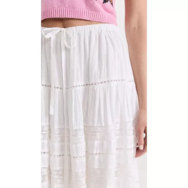 LOVESHACKFANCY Womens Donna SkirtWhite