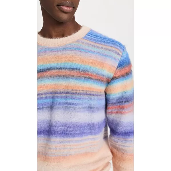 Missoni Mens Crewneck SweaterDark Blue Base  Green  Coal