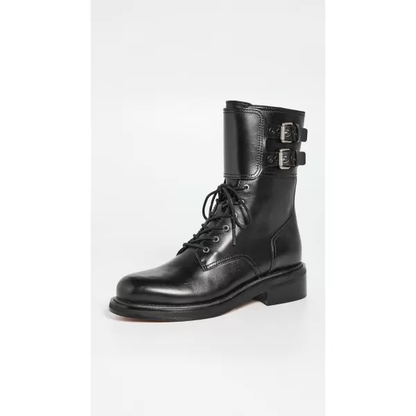 Rag amp Bone Womens Rb Moto Lace Up BootsBlack