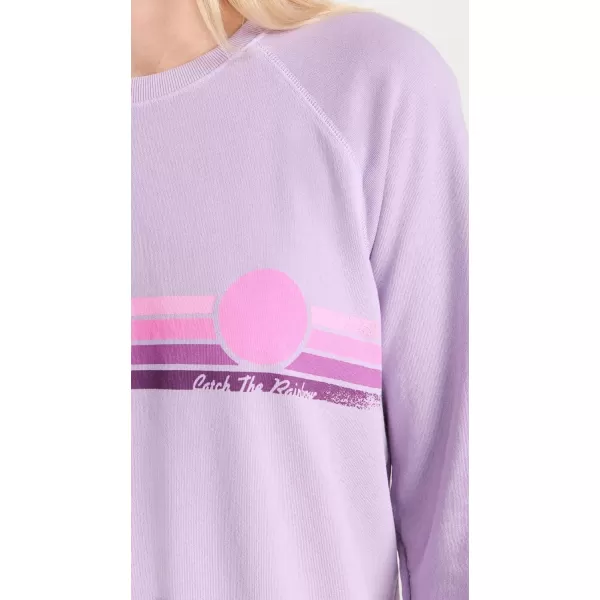 SUNDRY Womens Rainbow SweatshirtPigment Lavender