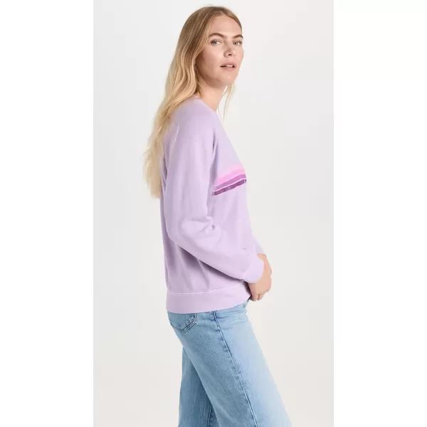 SUNDRY Womens Rainbow SweatshirtPigment Lavender