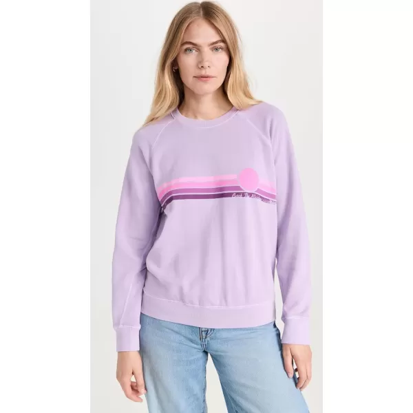 SUNDRY Womens Rainbow SweatshirtPigment Lavender