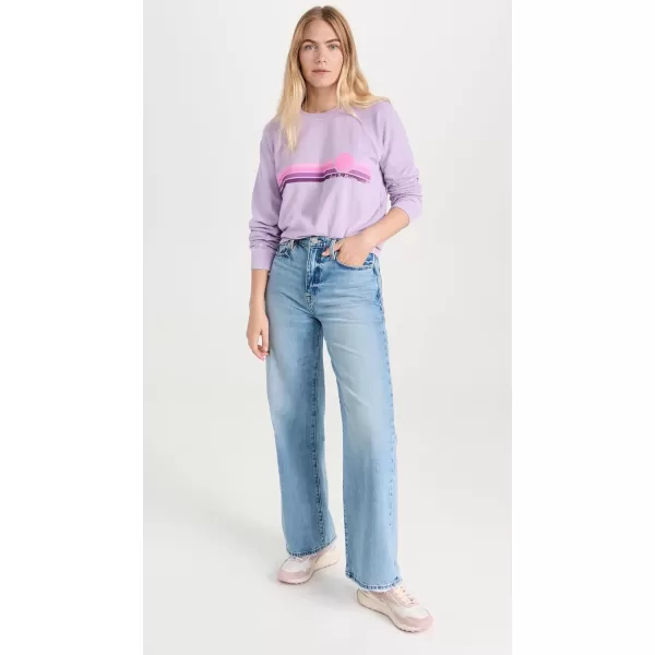 SUNDRY Womens Rainbow SweatshirtPigment Lavender