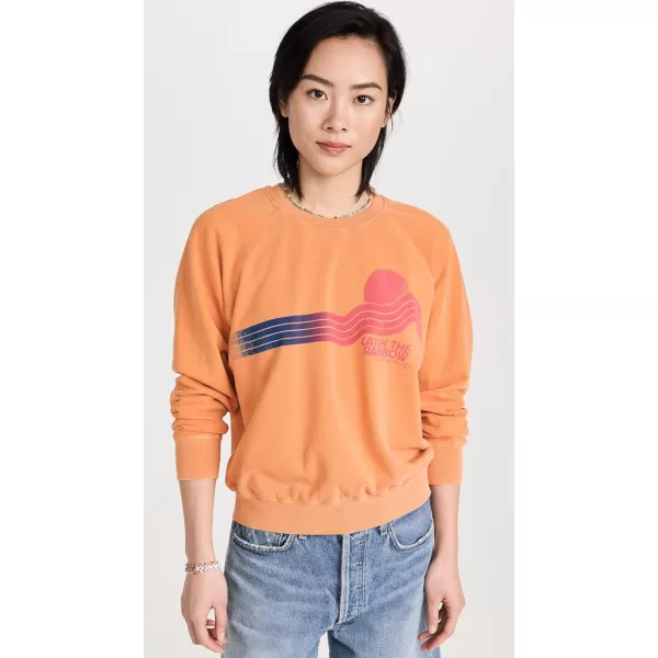 SUNDRY Womens Rainbow SweatshirtPigment Saffron