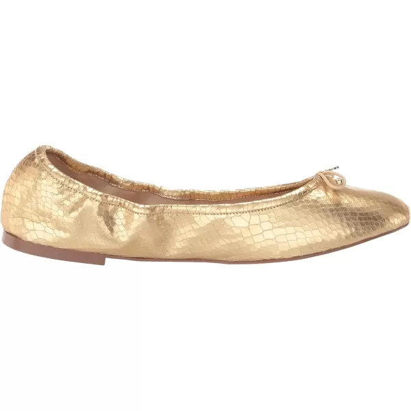 Sam Edelman Womens Felicia Ballet FlatsGold Boa Embossed Metallic