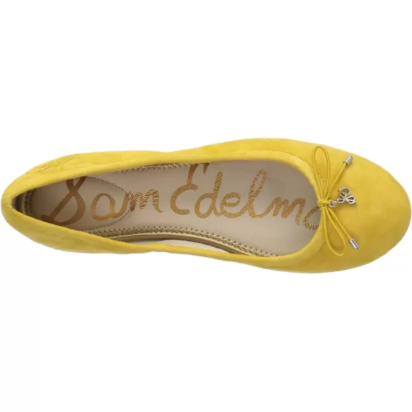 Sam Edelman Womens Felicia Ballet FlatsSunset Yellow Suede