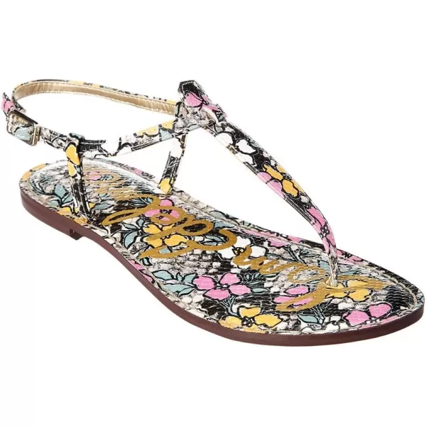 Sam Edelman Womens Gigi Thong SandalBright Multi Retro Floral Print Snake