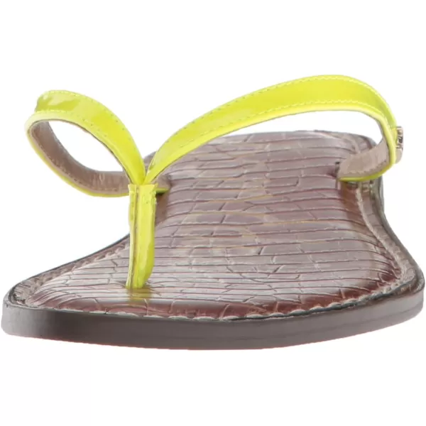 Sam Edelman Womens Gigi Thong SandalNeon Yellow Patent