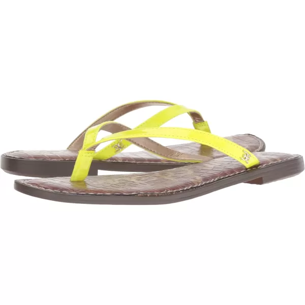 Sam Edelman Womens Gigi Thong SandalNeon Yellow Patent