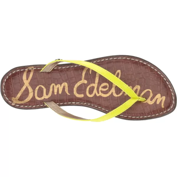 Sam Edelman Womens Gigi Thong SandalNeon Yellow Patent