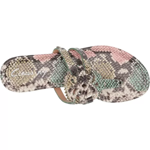 Sam Edelman Womens Gigi Thong SandalPastel Multi Snake Print