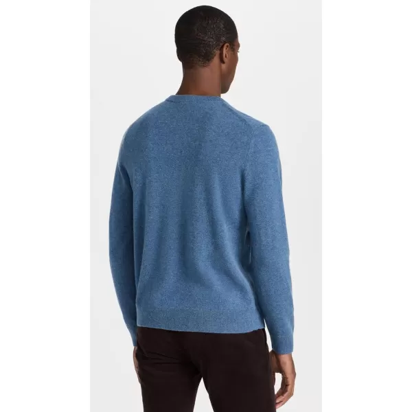 Theory Mens Hilles Crew Cashmere SweaterIndigo Melange